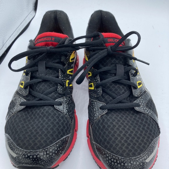 Asics Gel Cirrus33-2 Black / Lightning / Fire T314N Running Shoes Men 9 - Picture 11 of 12